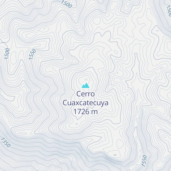 Map of Cerro Cuaxcatecuya