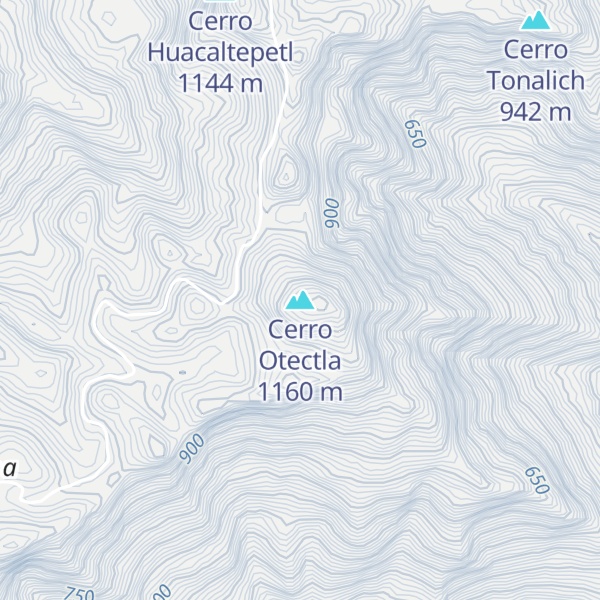 Map of Cerro Otectla
