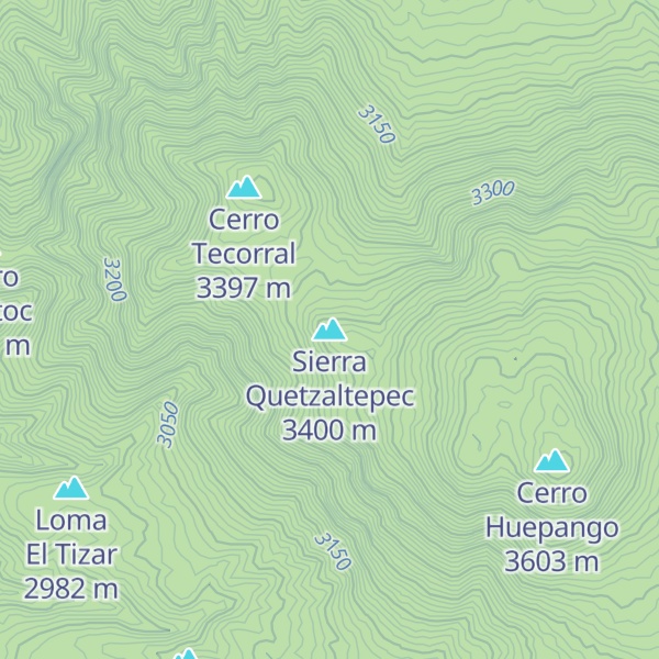 Map of Sierra Quetzaltepec