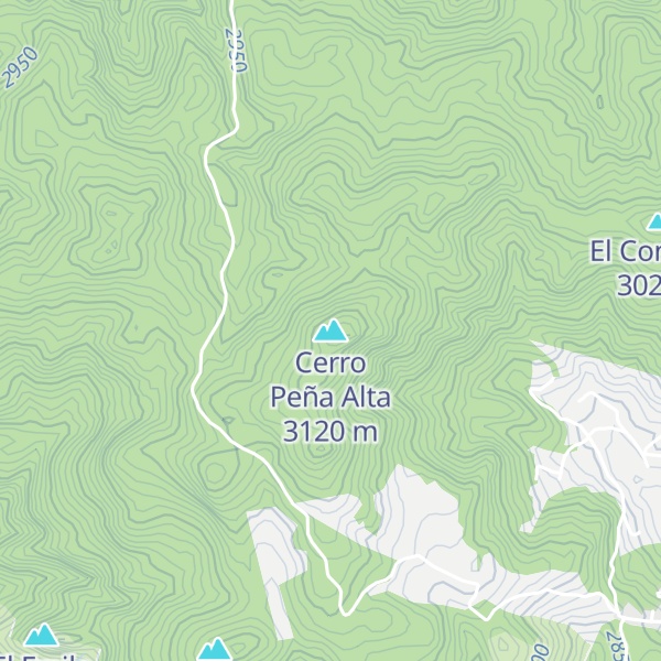 Map of Cerro Peña Alta