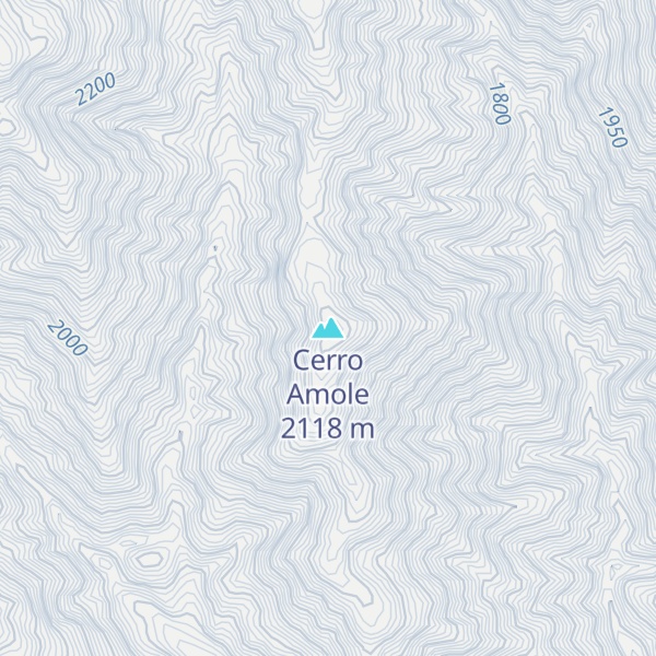 Map of Cerro Amole