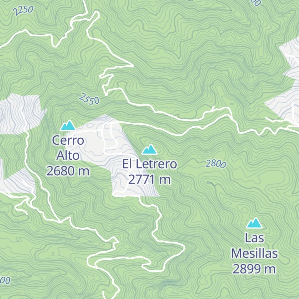 Map of El Letrero
