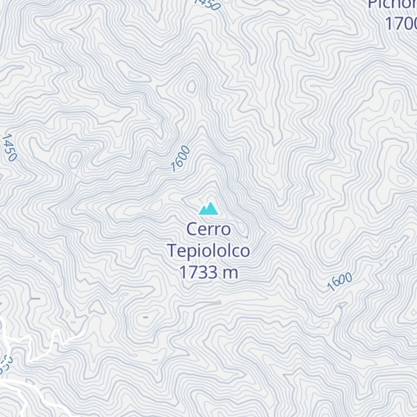 Map of Cerro Tepiololco