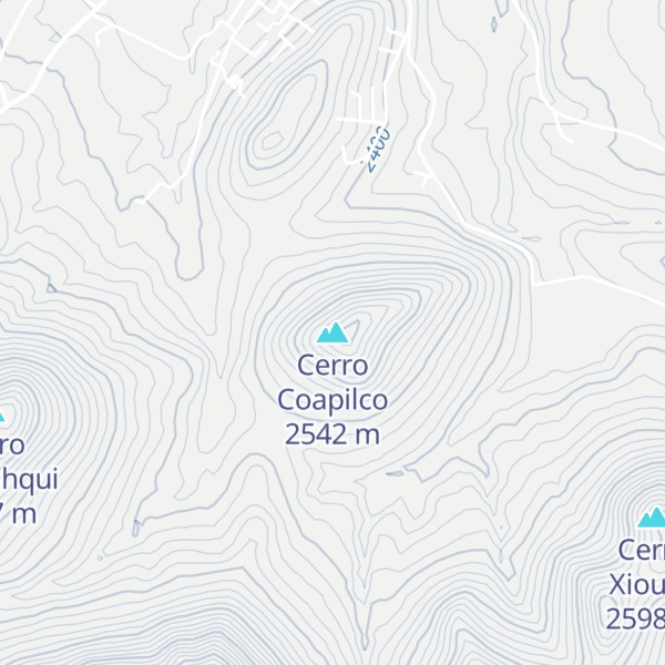 Map of Cerro Coapilco
