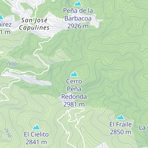 Map of Cerro Peña Redonda