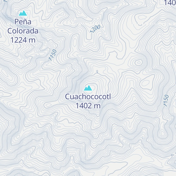 Map of Cuachococotl