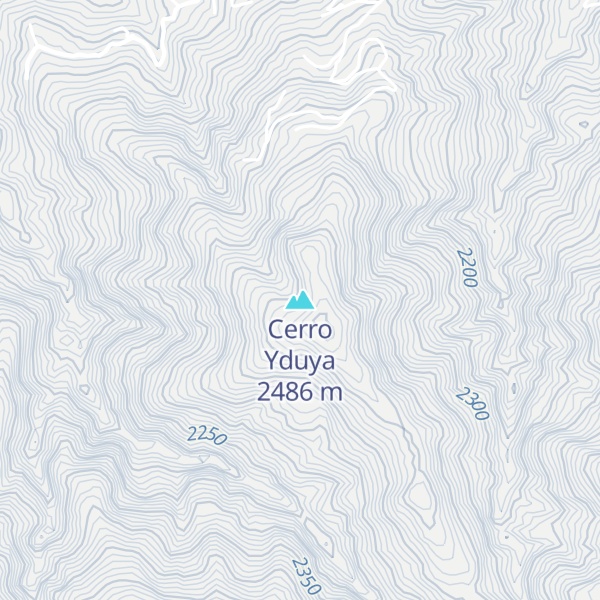 Map of Cerro Yduya