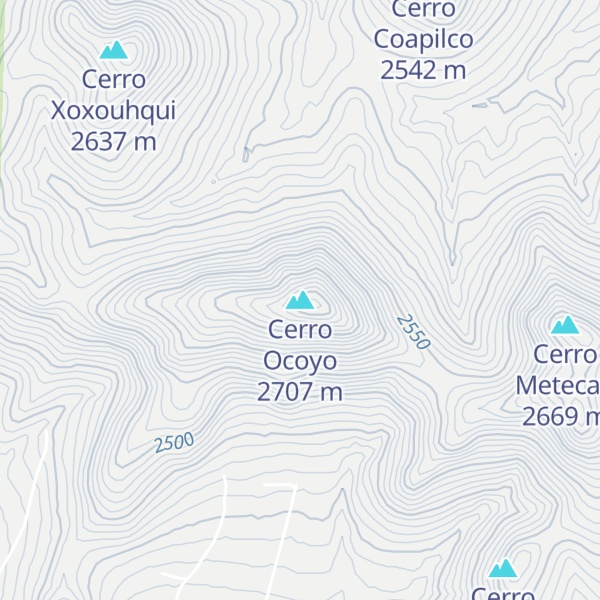 Map of Cerro Ocoyo