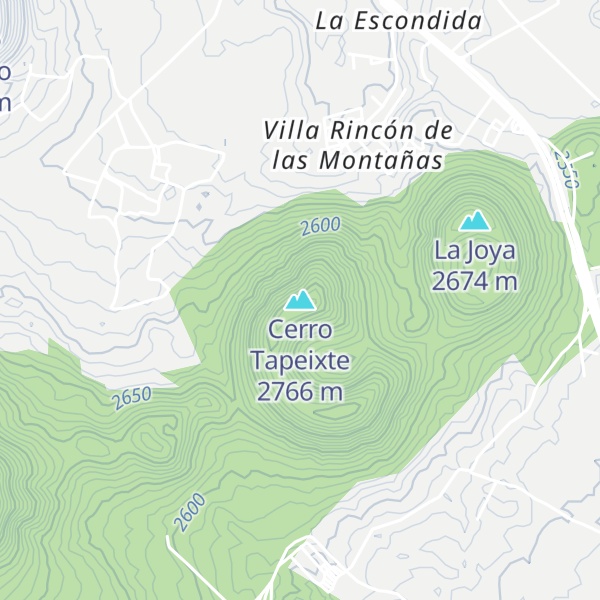 Map of Cerro Tapeixte
