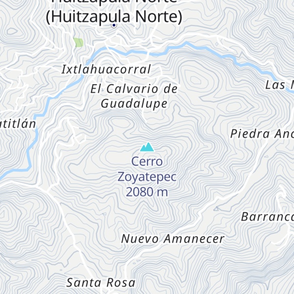 Map of Cerro Zoyatepec