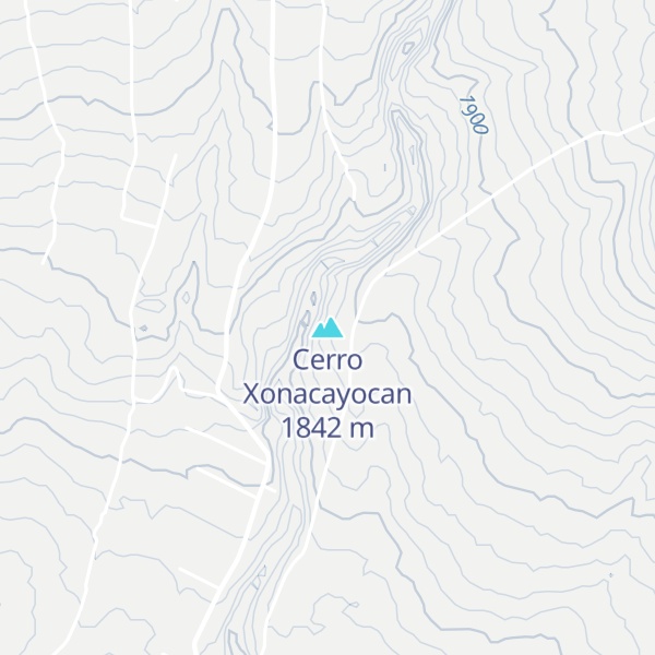 Map of Cerro Xonacayocan