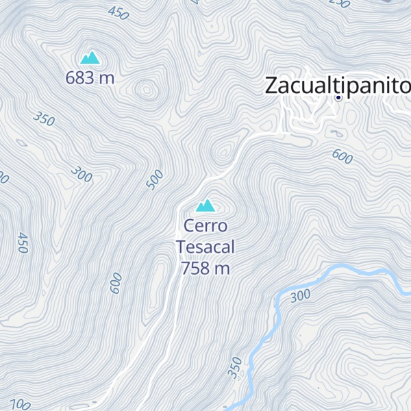 Map of Cerro Tesacal
