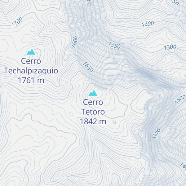 Map of Cerro Tetoro