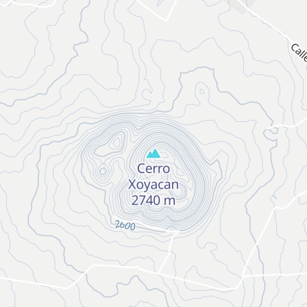 Map of Cerro Xoyacan