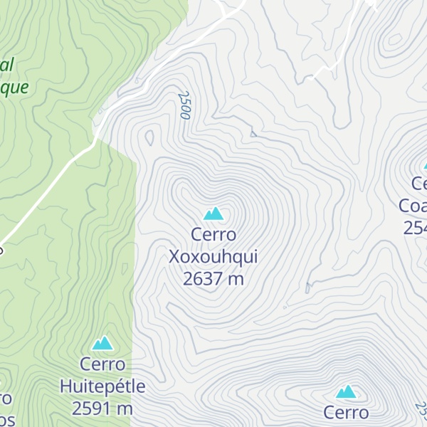 Map of Cerro Xoxouhqui