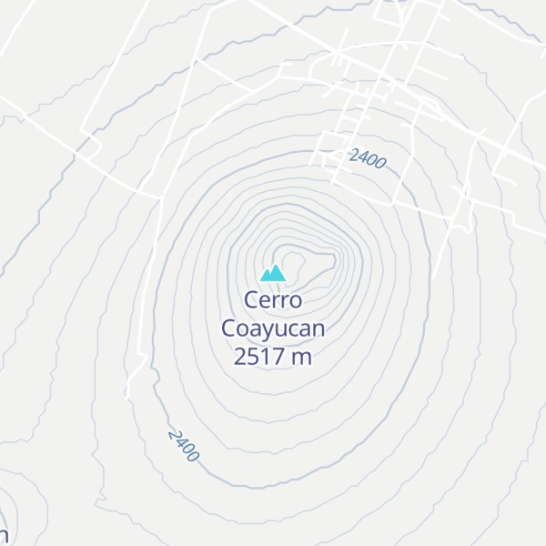Map of Cerro Coayucan