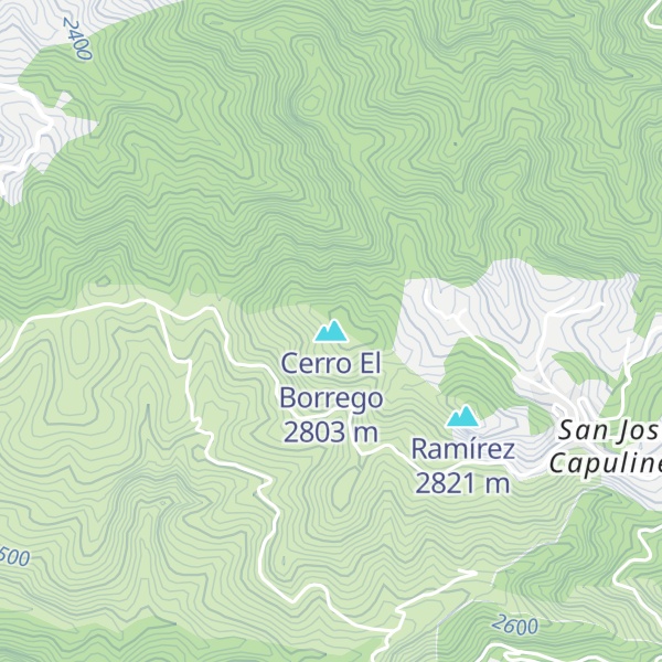Map of Cerro El Borrego