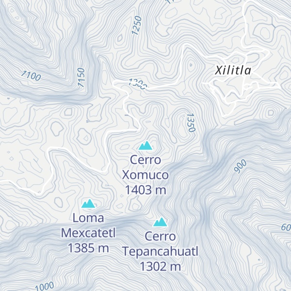 Map of Cerro Xomuco