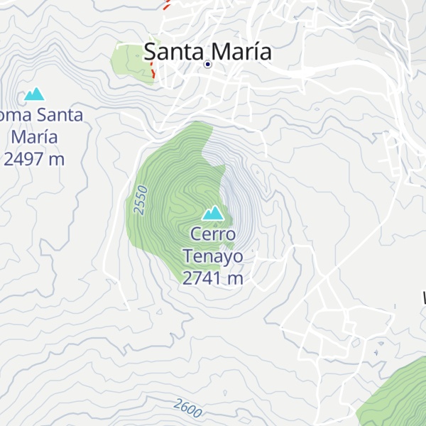 Map of Cerro Tenayo