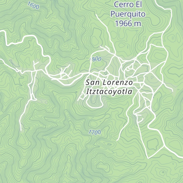 Map of Cerro El Calvario