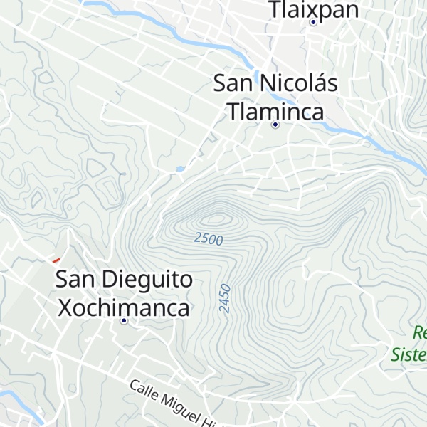Map of Cerro Texcozingo