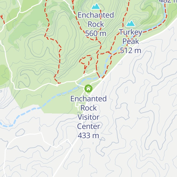 Map of Enchanted Rock Visitor Center