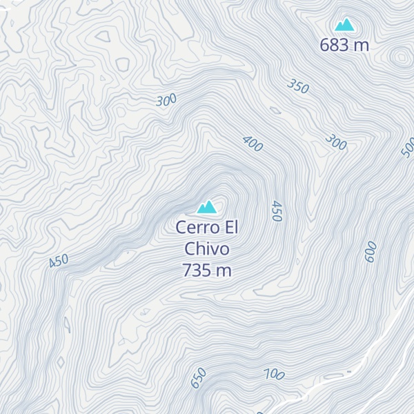 Map of Cerro El Chivo