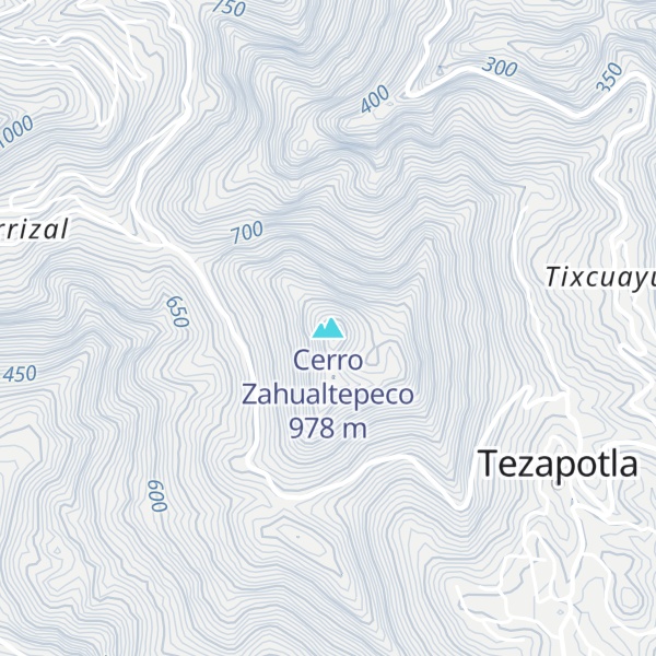 Map of Cerro Zahualtepeco