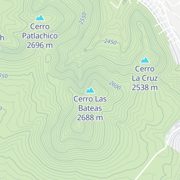 Map of Cerro Las Bateas
