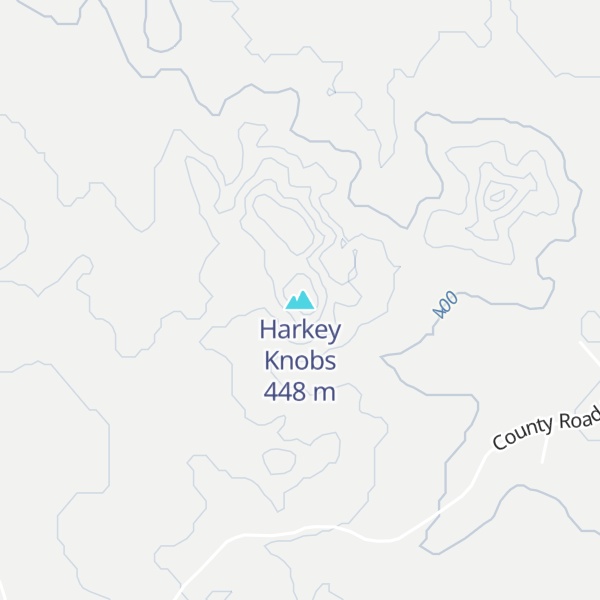 Map of Harkey Knobs
