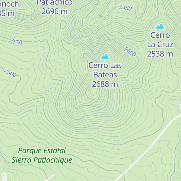 Map of Cerro Cuajio