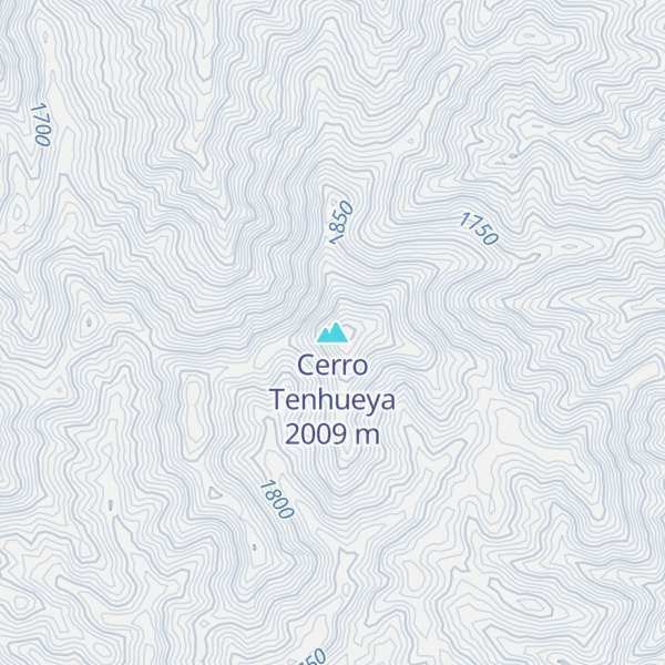 Map of Cerro Tenhueya
