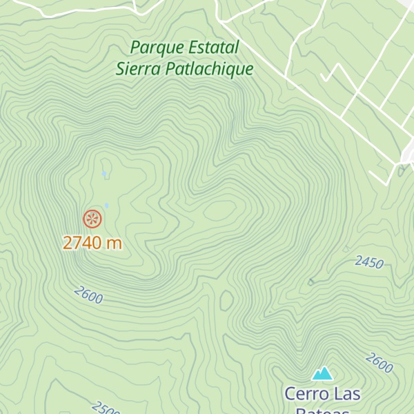 Map of Cerro Patlachico