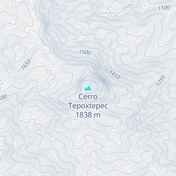 Map of Cerro Tepoxtepec