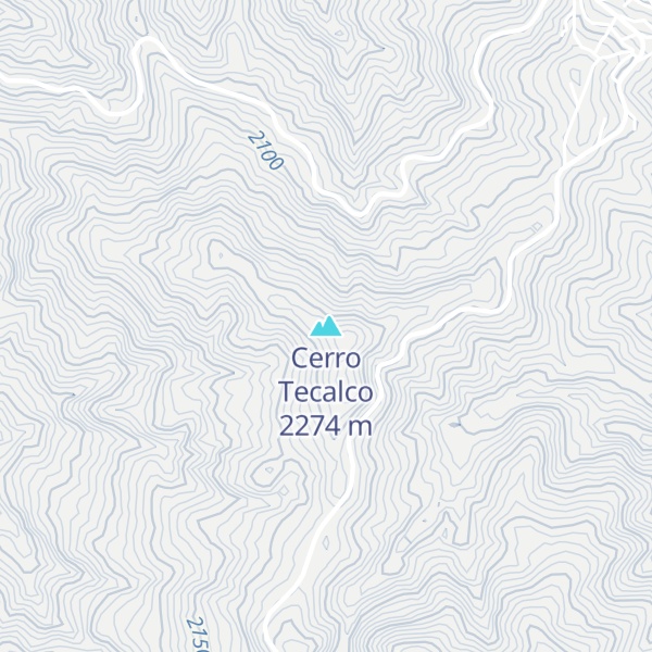Map of Cerro Tecalco