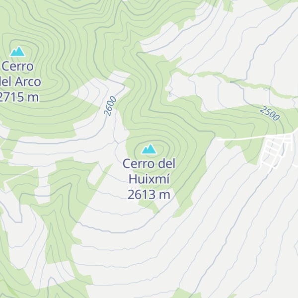 Map of Cerro del Huixmí