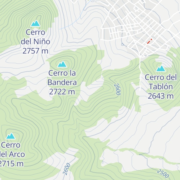 Map of Cerro de la Bandera