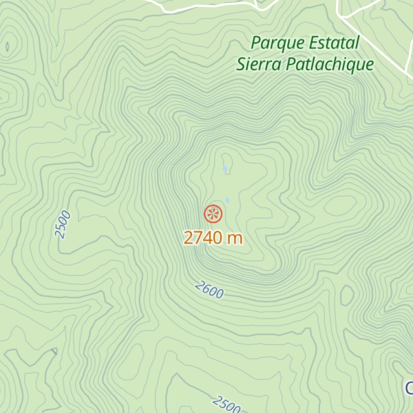 Map of Cerro Xoconoch