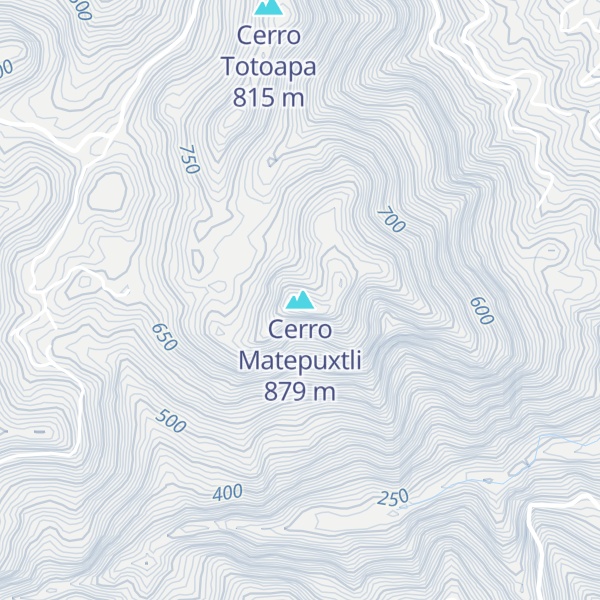 Map of Cerro Matepuxtli