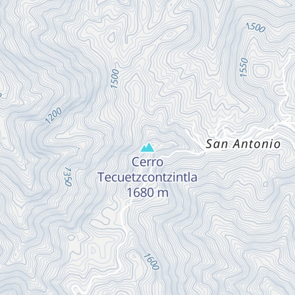 Map of Cerro Tecuetzcontzintla