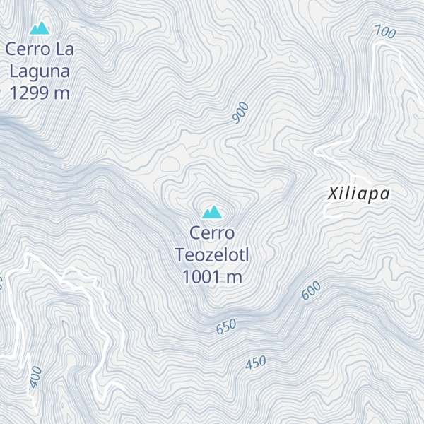Map of Cerro Teozelotl