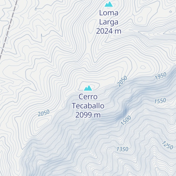 Map of Cerro Tecaballo