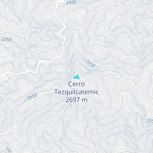 Map of Cerro Tezquilcatemic