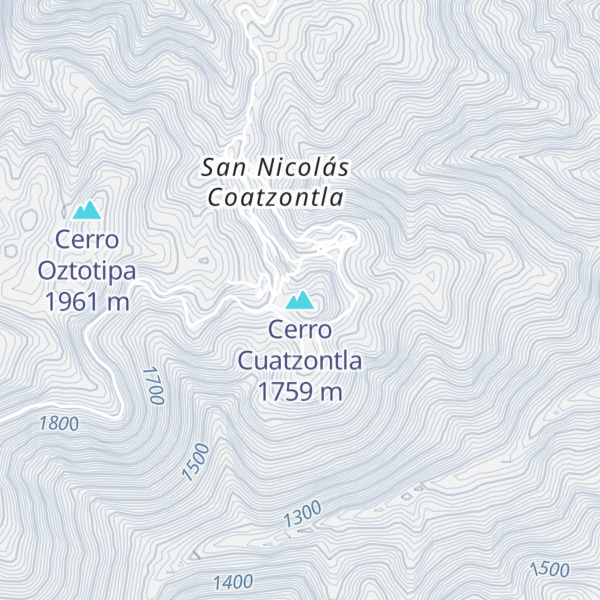 Map of Cerro Cuatzontla