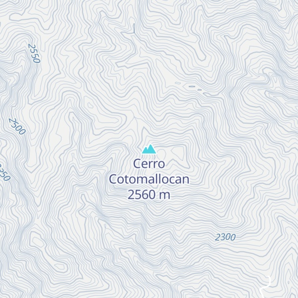 Map of Cerro Cotomallocan
