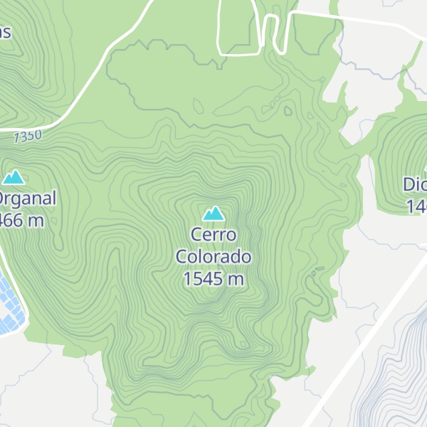 Map of Cerro Colorado