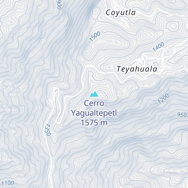 Map of Cerro Yagualtepetl
