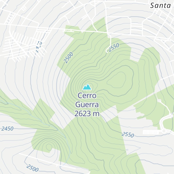 Map of Cerro Guerra