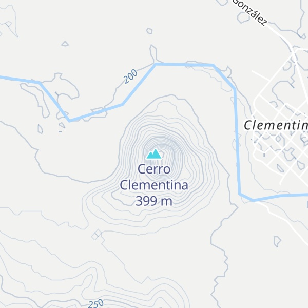 Map of Cerro Clementina