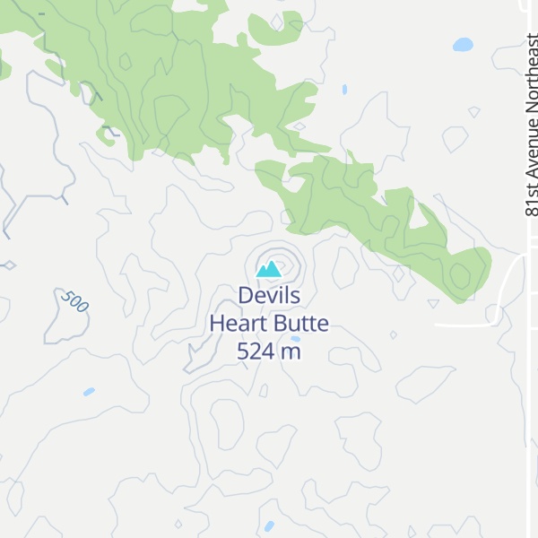 Map of Devils Heart Butte